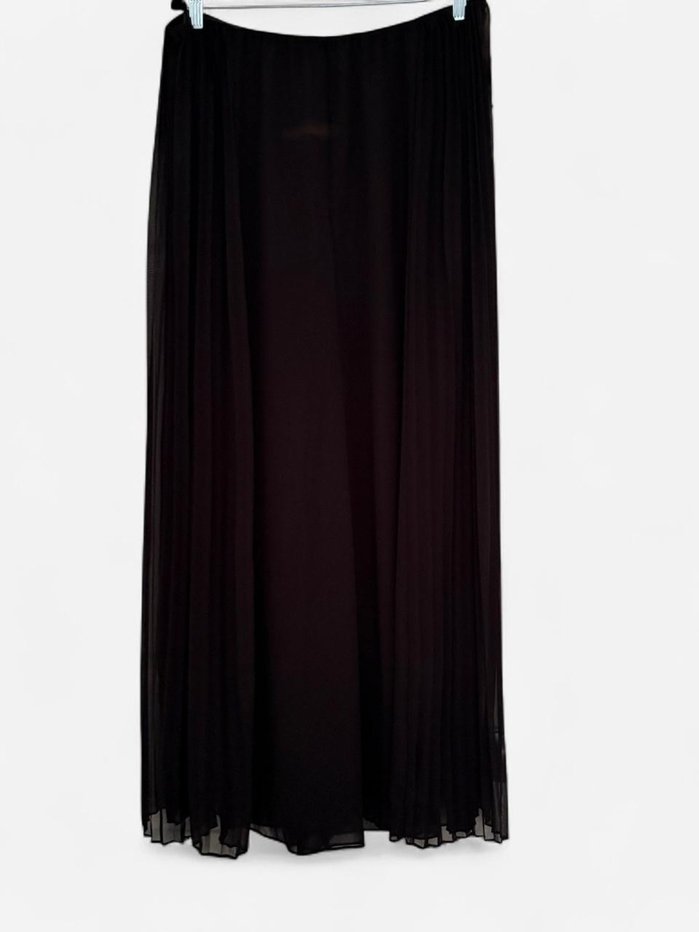 Vintage Black pleated maxi skirt with stretch waistband Size XL
